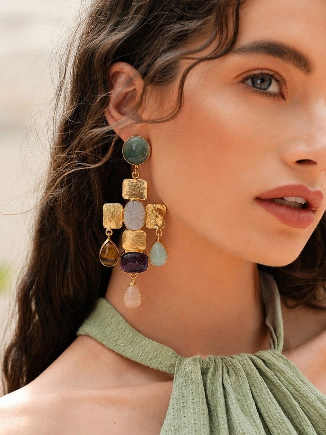 Tarush Geometric Drop Earrings-picture-49