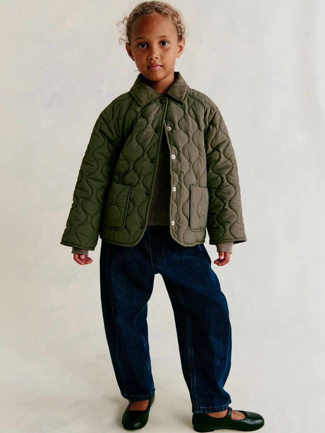 H&M Girls Corduroy Quilted Jacket-picture-21