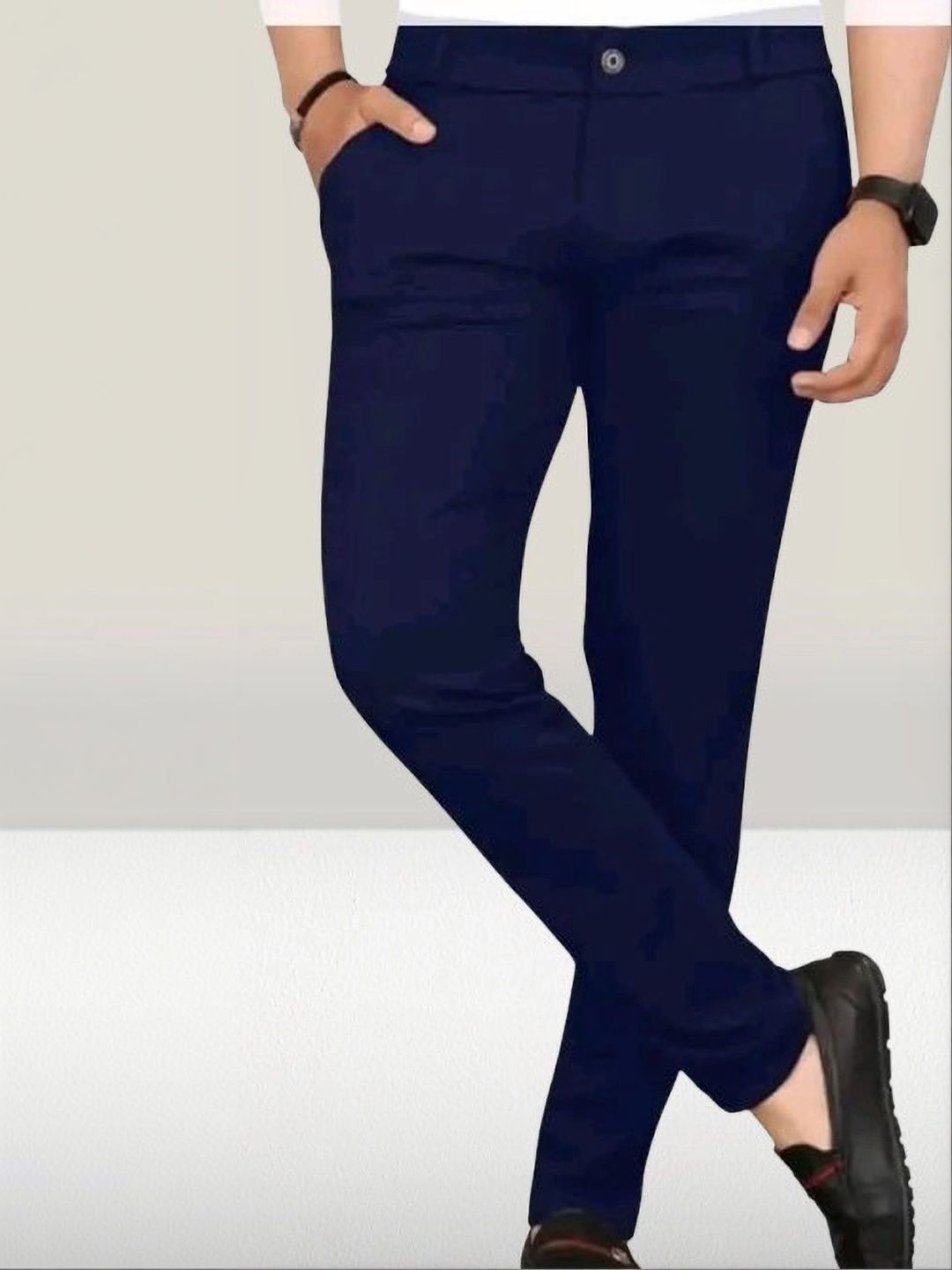 Nk staylish Men Smart Slim Fit Trousers-picture-35