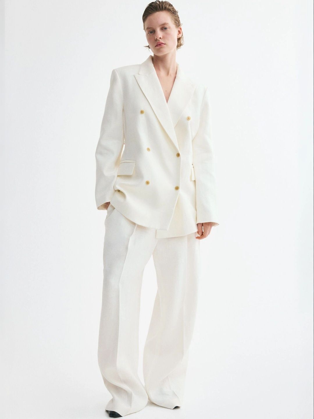 H&M Double-Breasted Linen Blazer-picture-43