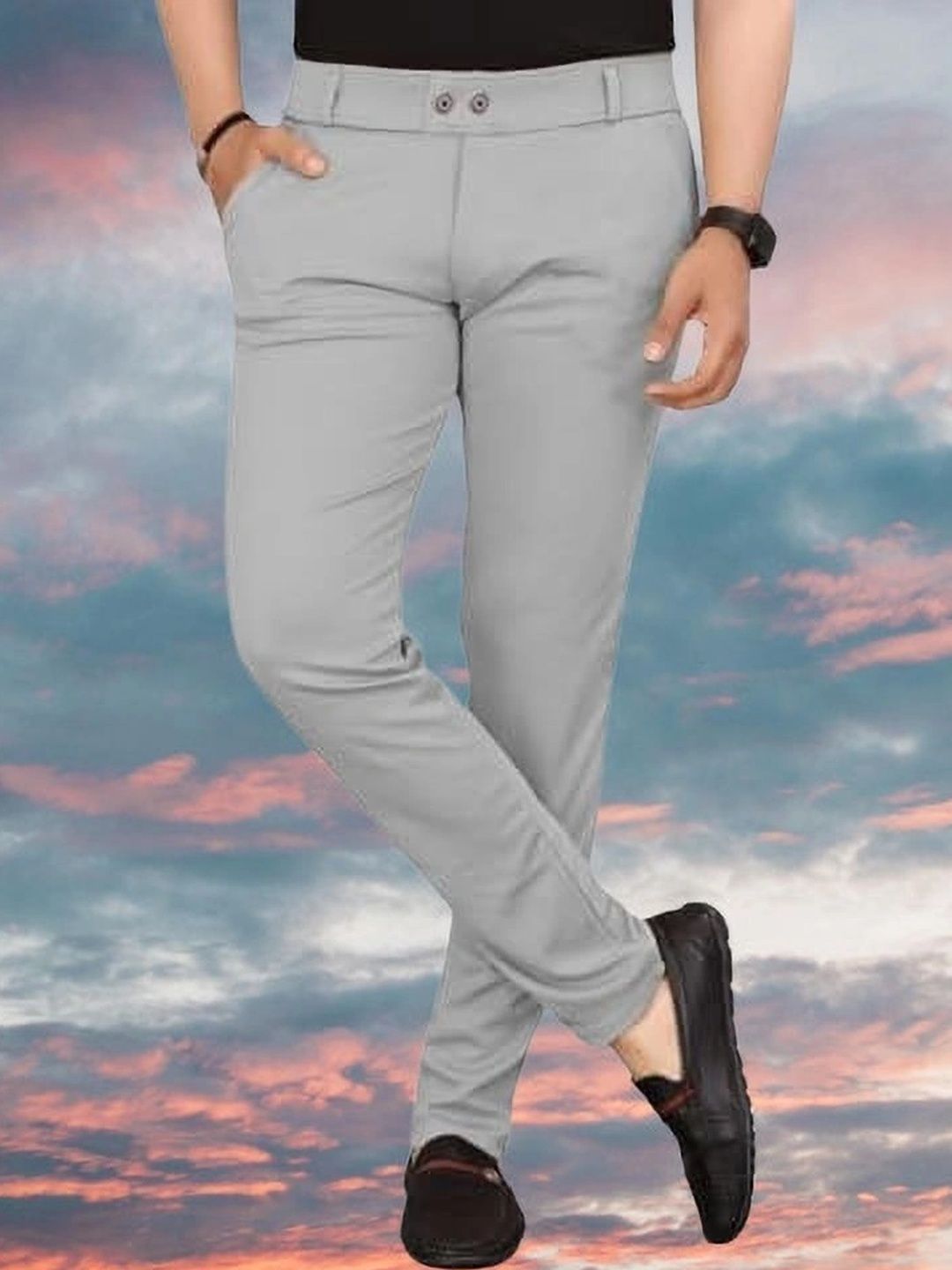 Nk staylish Men Smart Slim Fit Easy Wash Chinos Trousers-picture-35