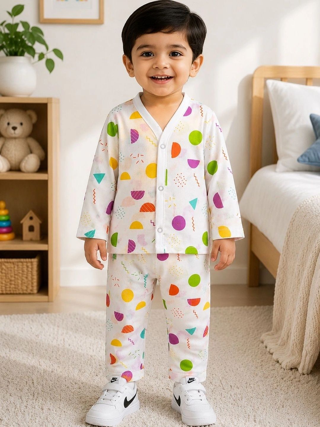 KiddieKa Unisex Kids Printed Top with Pyjamas-picture-37