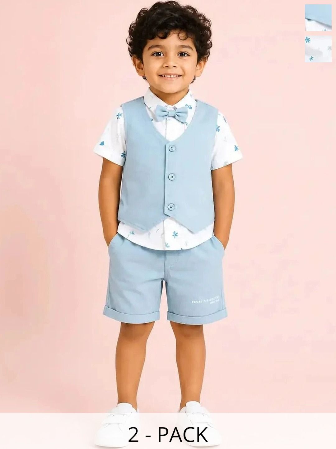 Bloomup Boys Printed Shirt with Shorts-picture-14