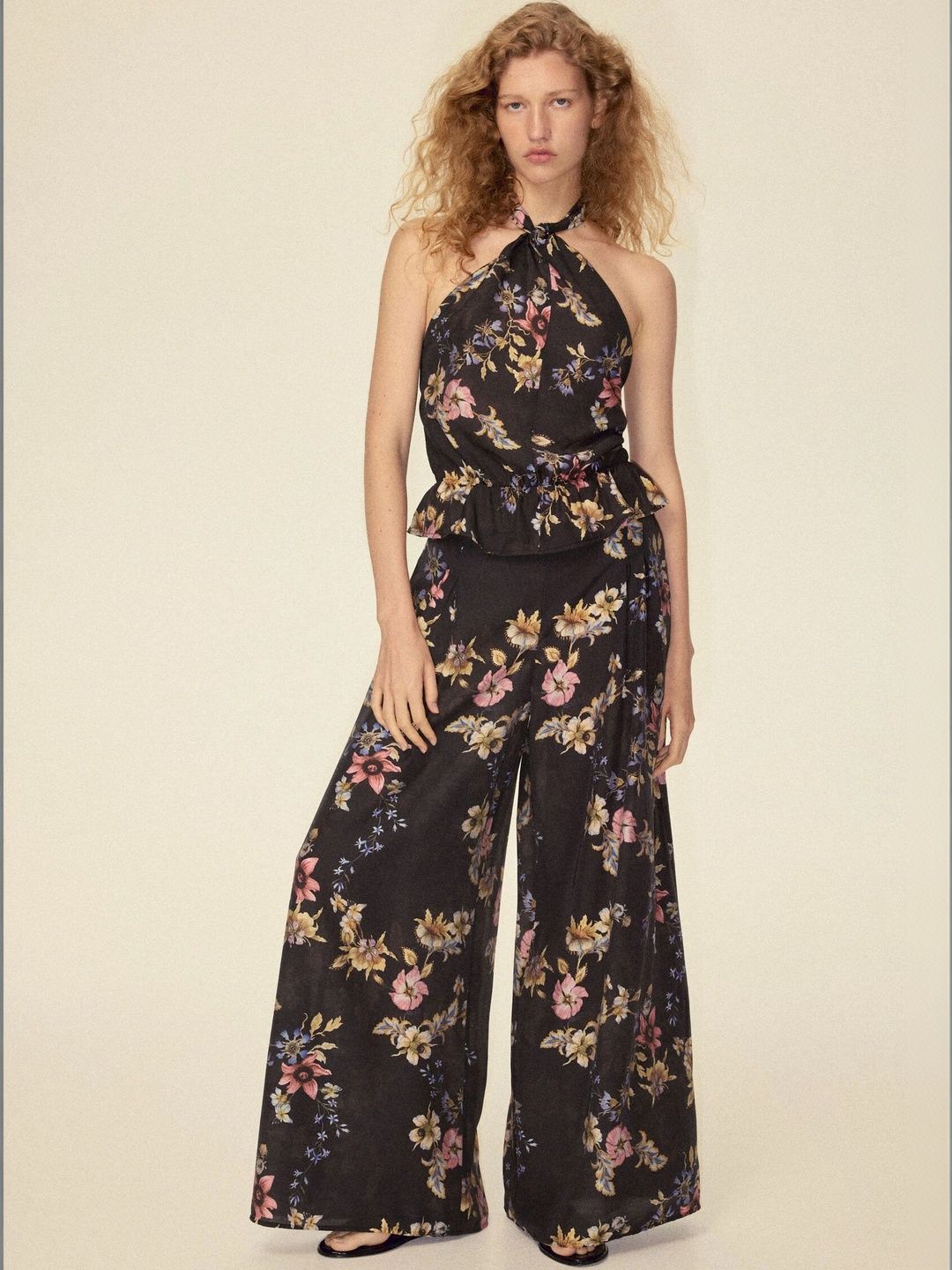 H&M Women Floral Printed Easy Wash Culottes Trousers-picture-57