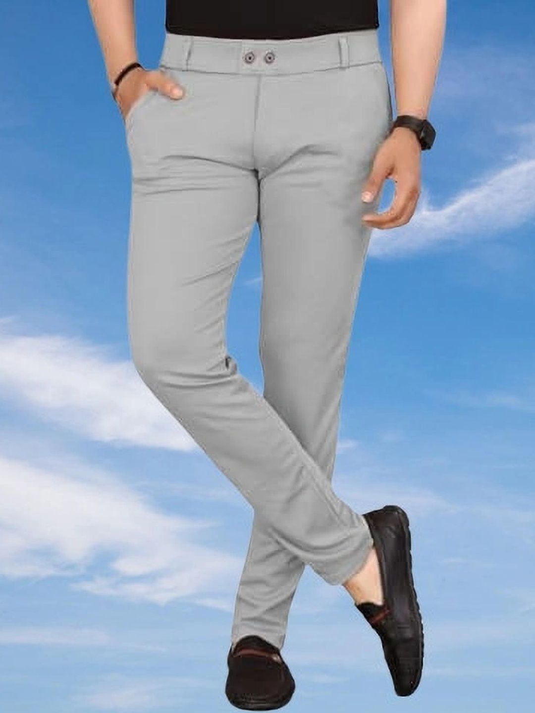 Nk staylish Men Smart Slim Fit Easy Wash Chinos Trousers-picture-30