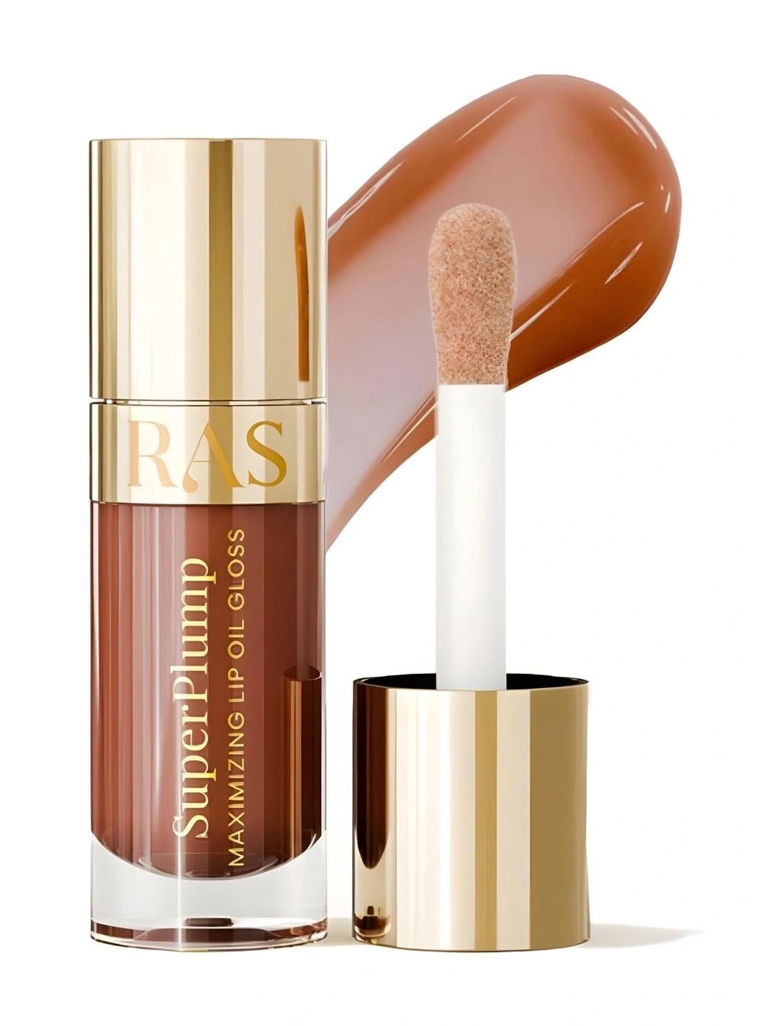 RAS LUXURY OILS Super Plump Lip Oil Gloss - 9 ml - Hazelnut Glow-image-38
