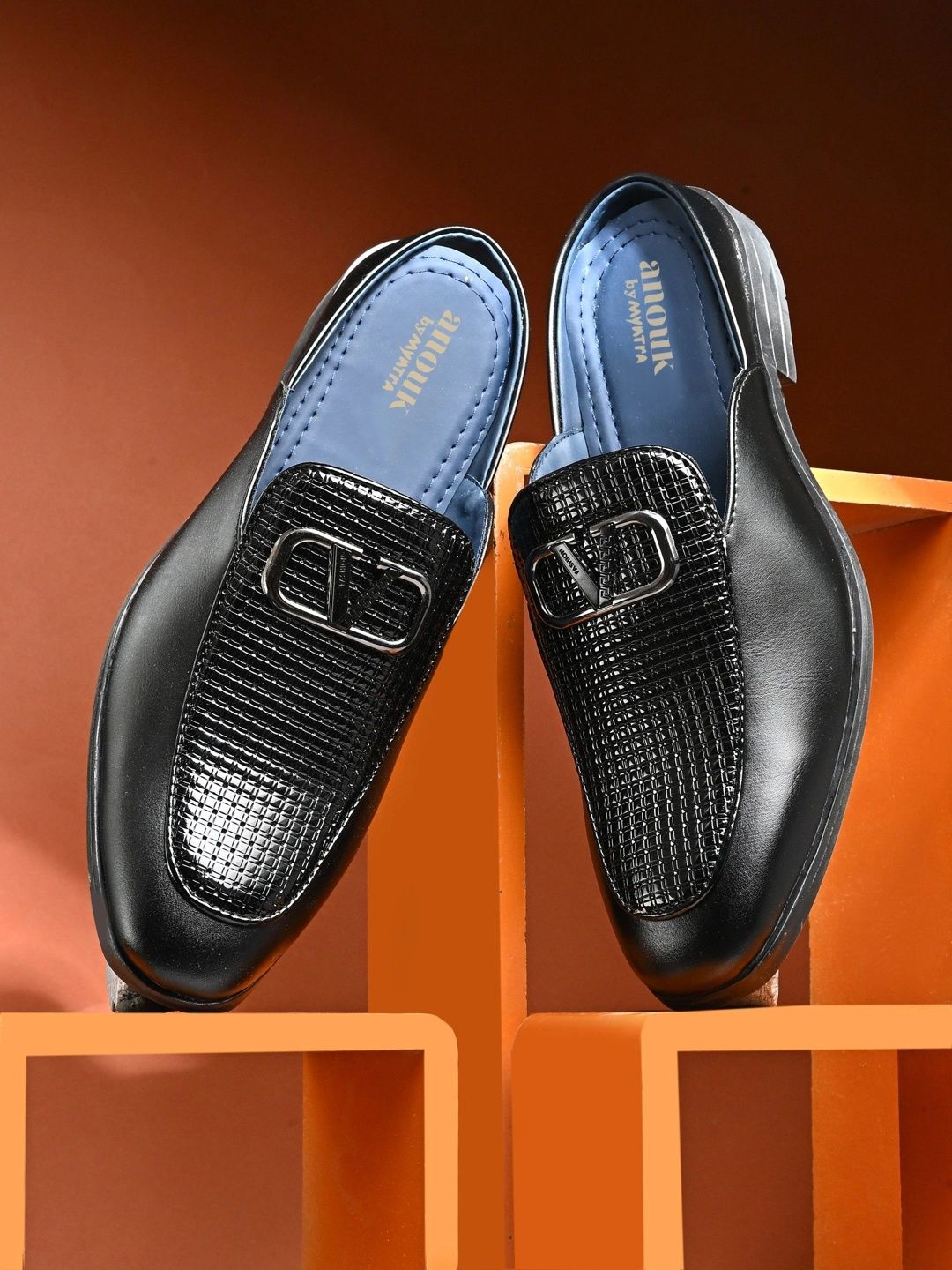 Anouk Men Textured Mules-picture-27