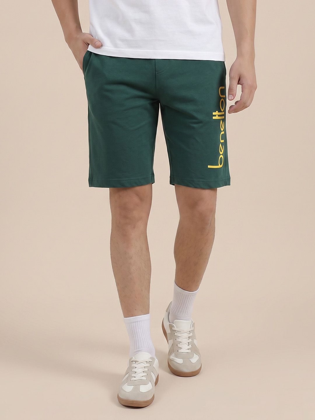 United Colors of Benetton Men Typography Printed Pure Cotton Shorts-picture-35