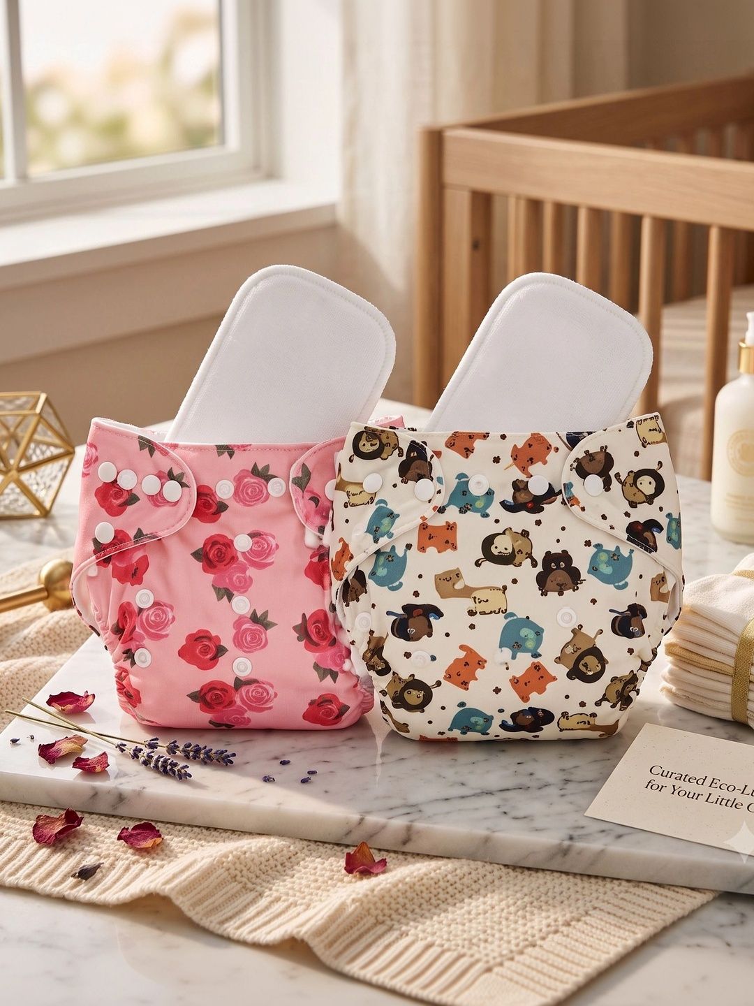 ocean count Set Of 2 Reusable Cloth Baby Diaper-picture-42