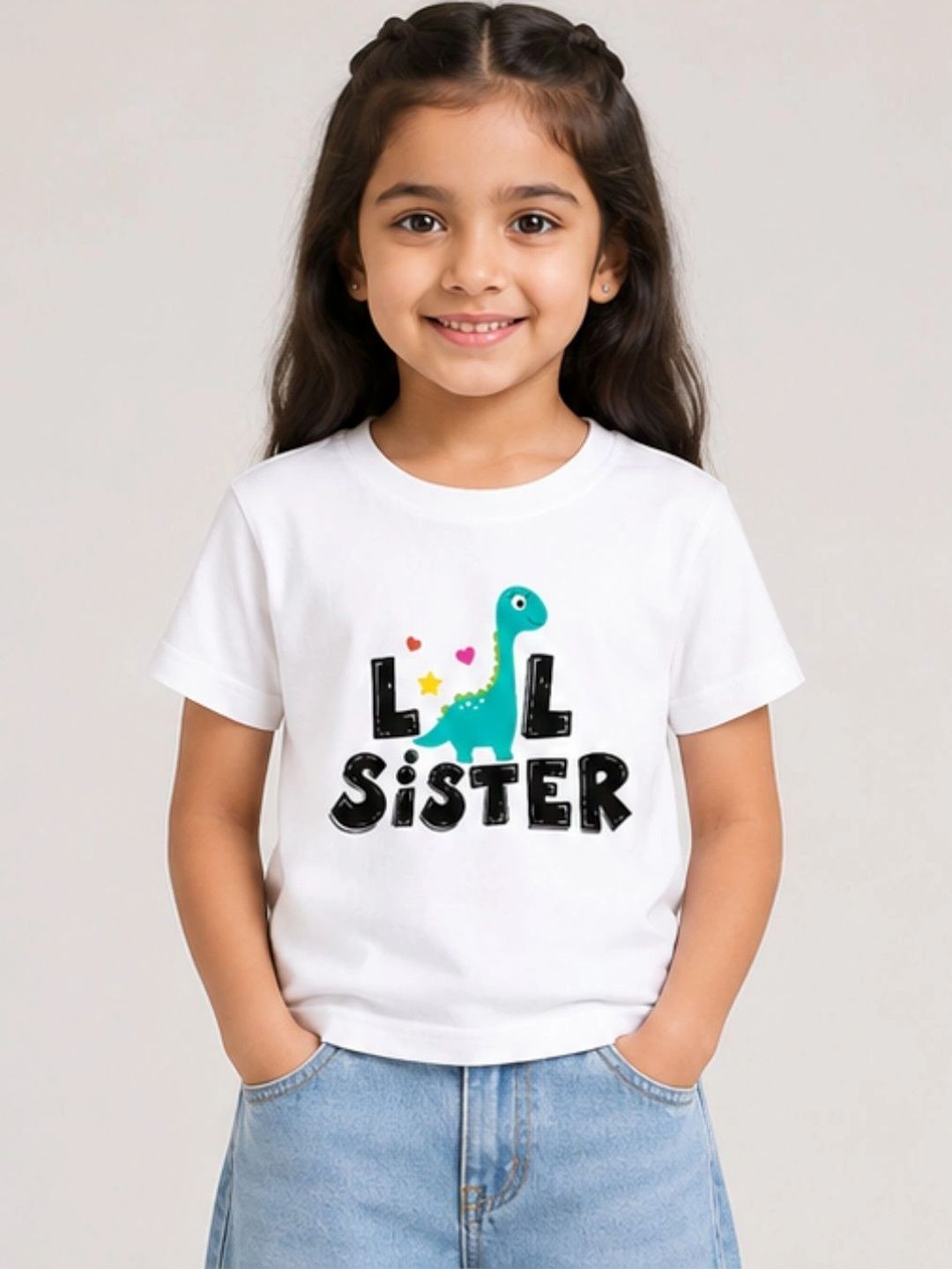 YAK YAK Girls Typography Printed Organic Cotton T-shirt-picture-27