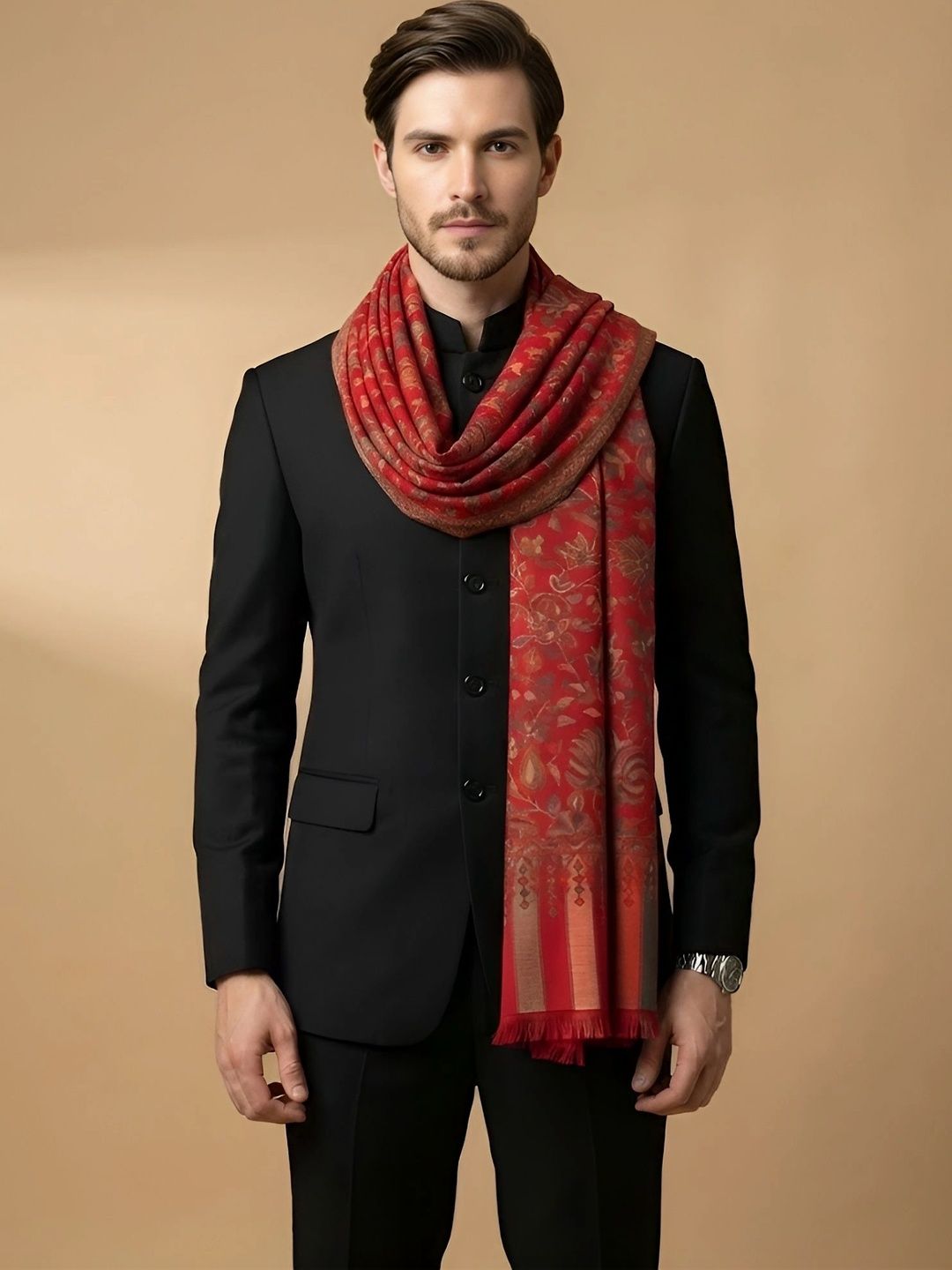 MUFFLY Men Woven Design Stole-picture-20