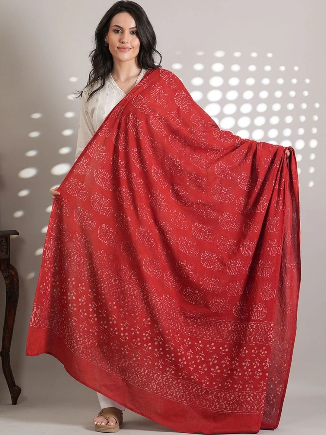 Style Shoes Ethnic Motifs Printed Pure Cotton Block Print Dupatta-picture-56