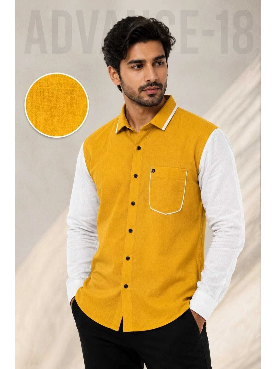ADVANCE 18 Men Classic Colourblocked Casual Shirt-image-28