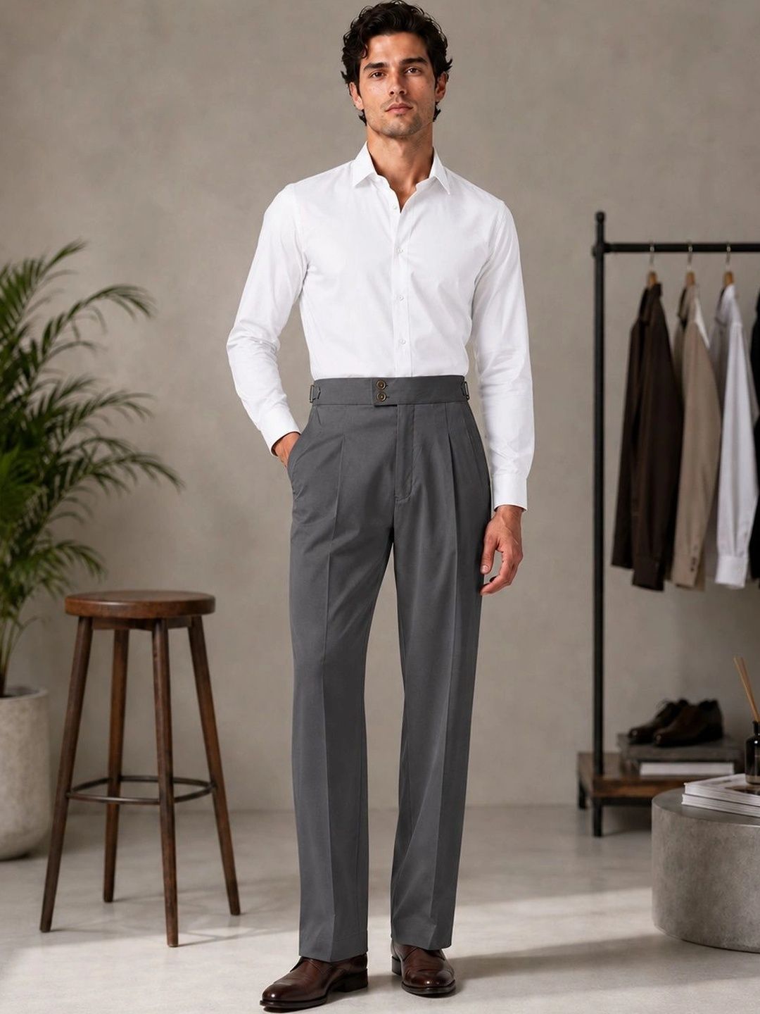LERIYA FASHION Men Smart Easy Wash Trousers-picture-14