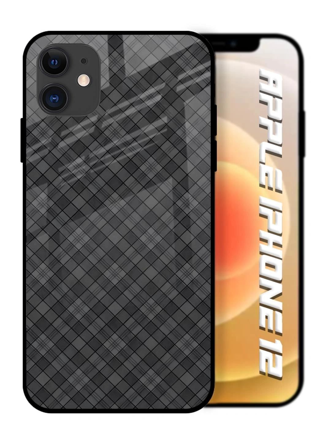 QRIOH Geometric Printed iPhone 12 Back Case Mobile Accessories-picture-58