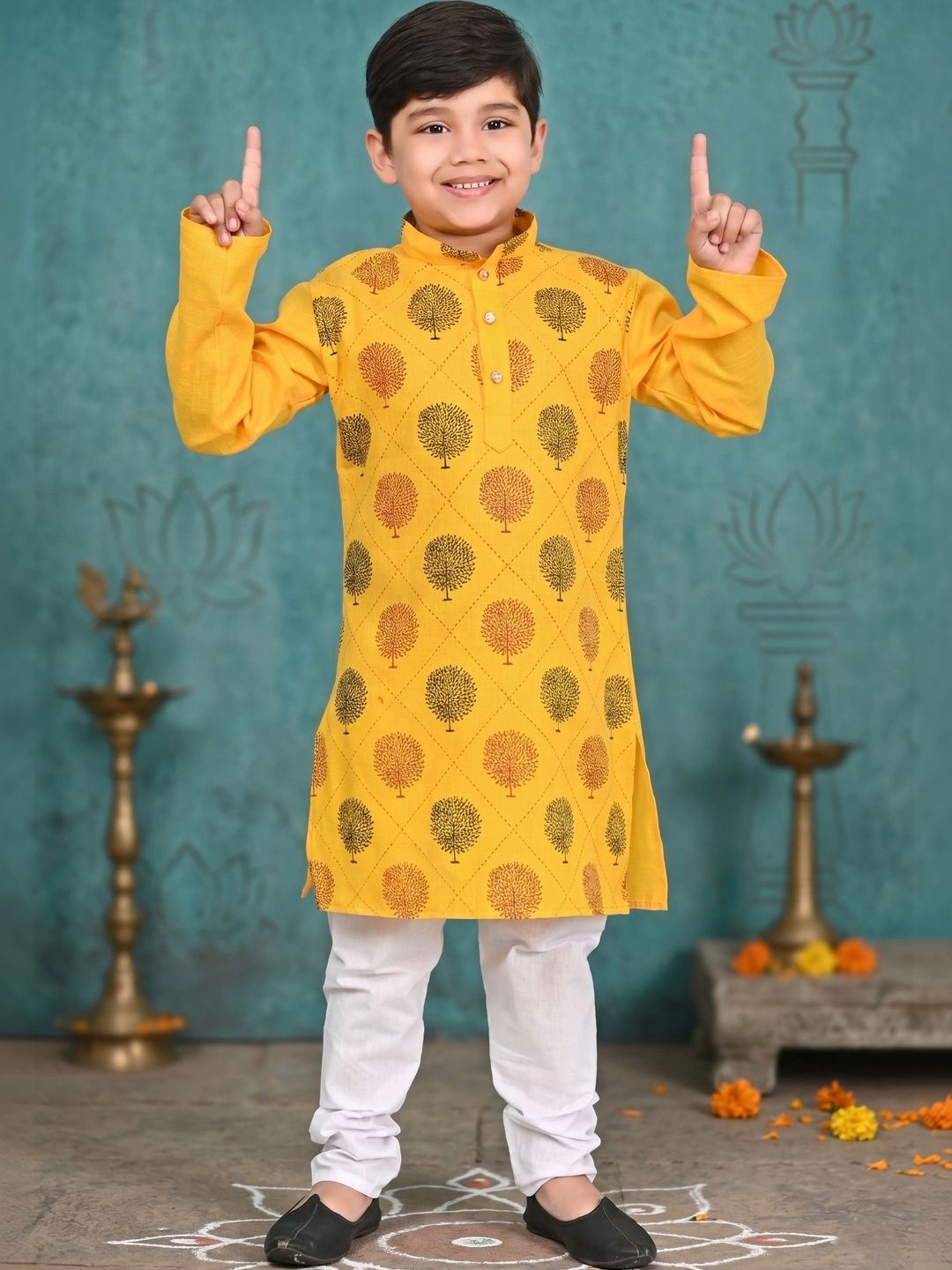 TAKE STYLE Boys Ethnic Motifs Printed Regular Kurta with Pyjamas-picture-23