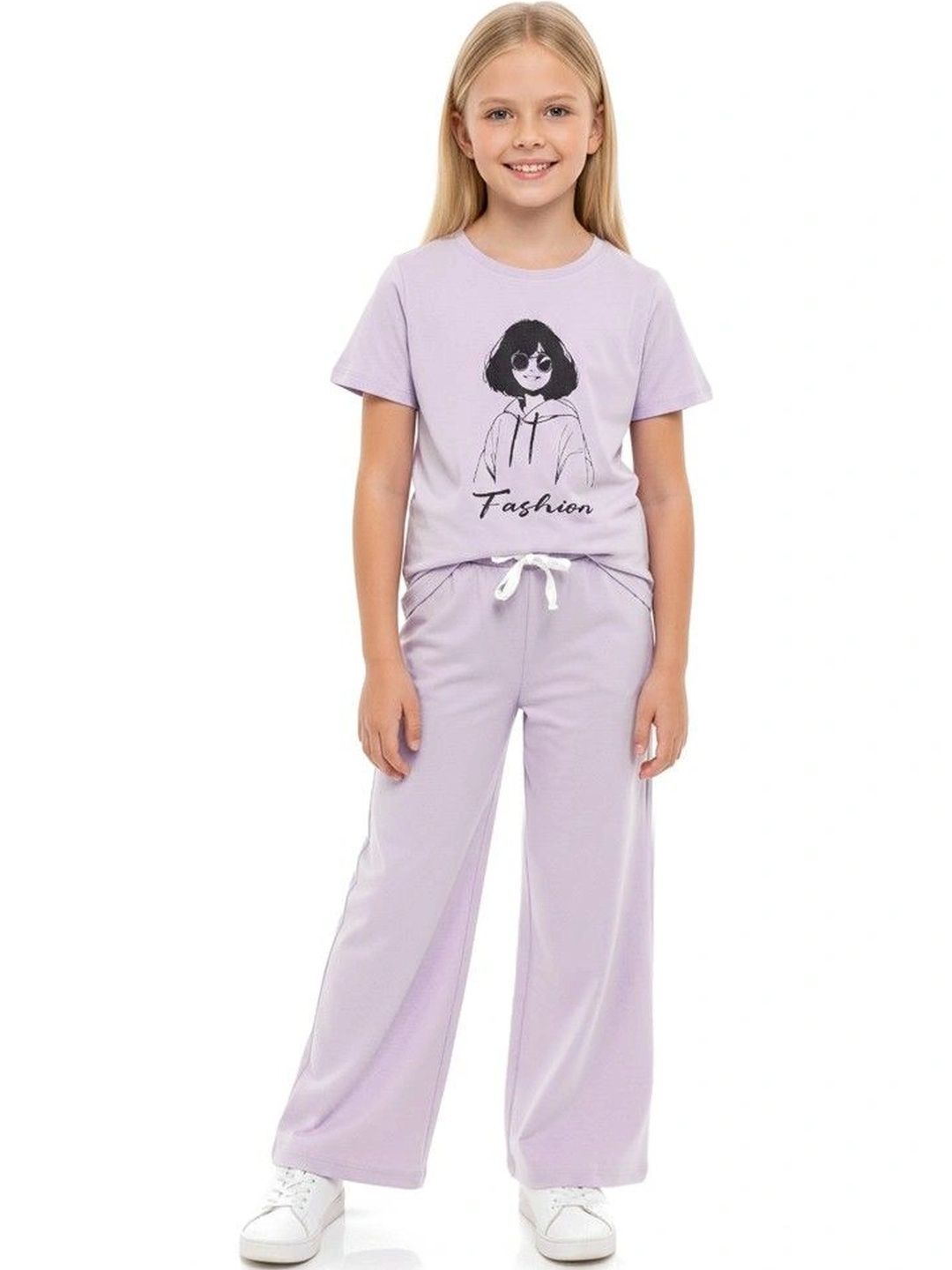 WEET Girls Printed T-shirt with Trousers-picture-42