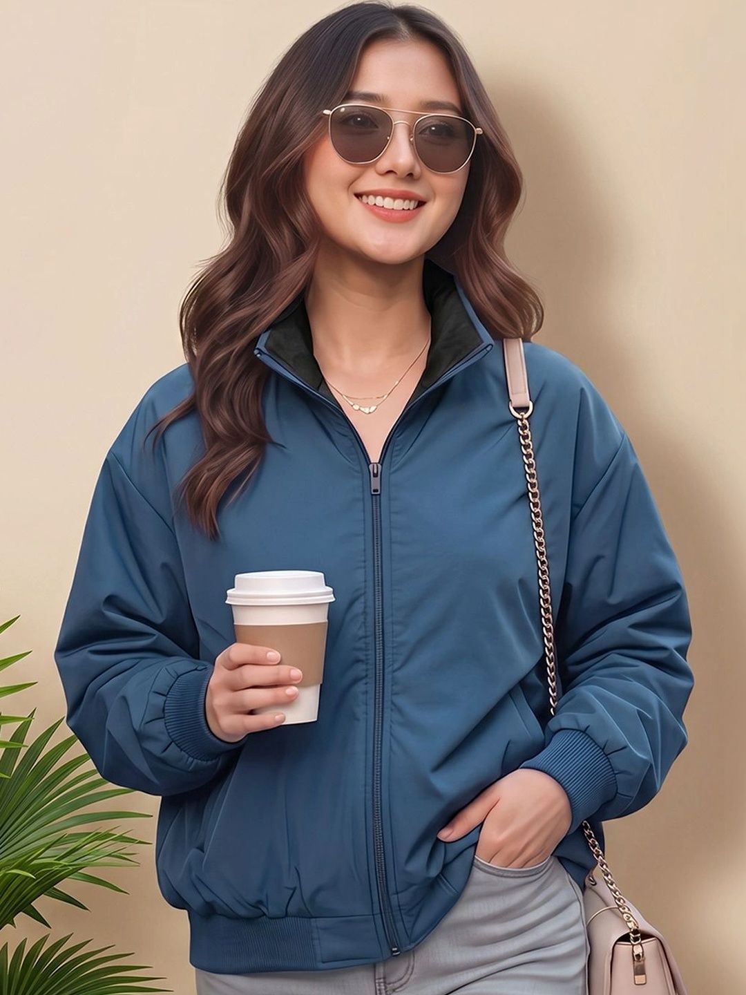 Moda Rapido Women Lightweight Bomber Jacket-picture-18