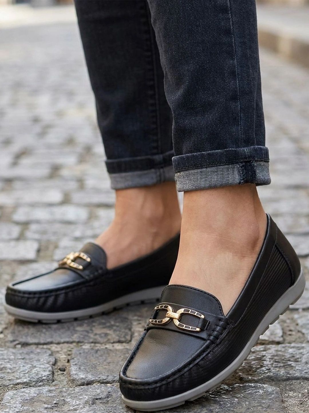 Carlton London Women Textured Loafers-picture-56