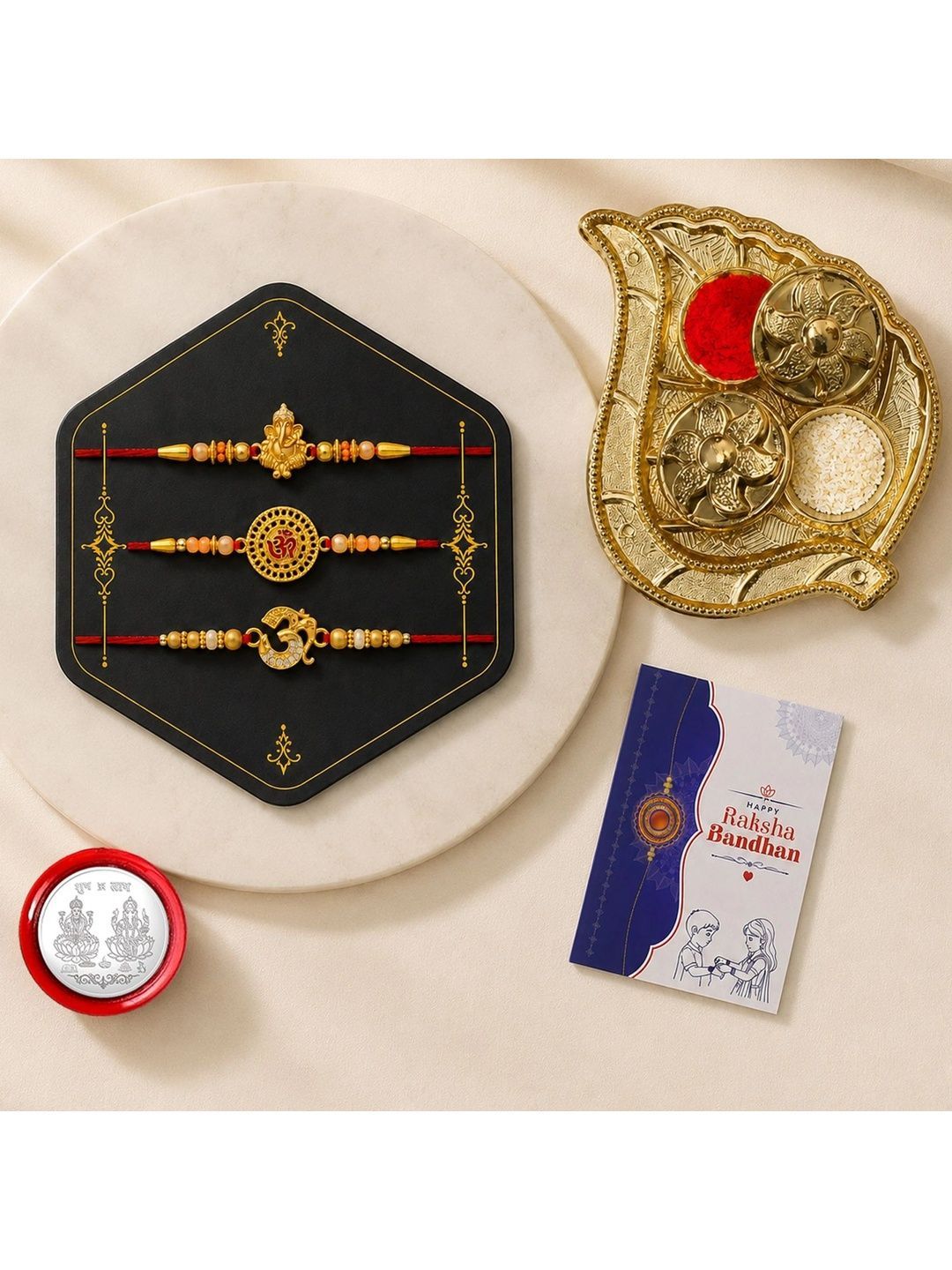 Myntra Elegant Homes 8-Pcs Rakhi Greeting Card & Roli Chawal-image-8