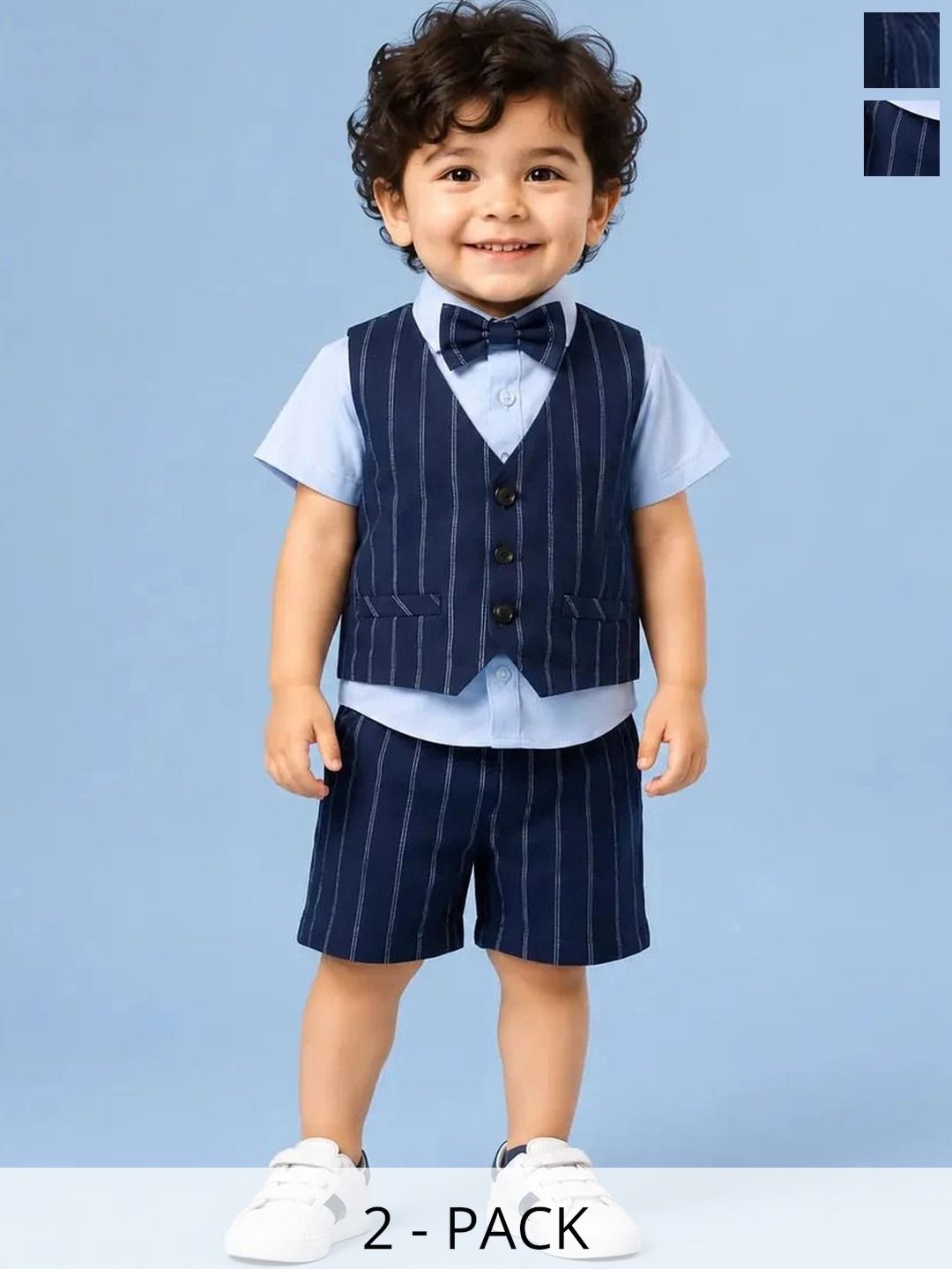 Bloomup Boys Striped Shirt with Shorts-picture-55