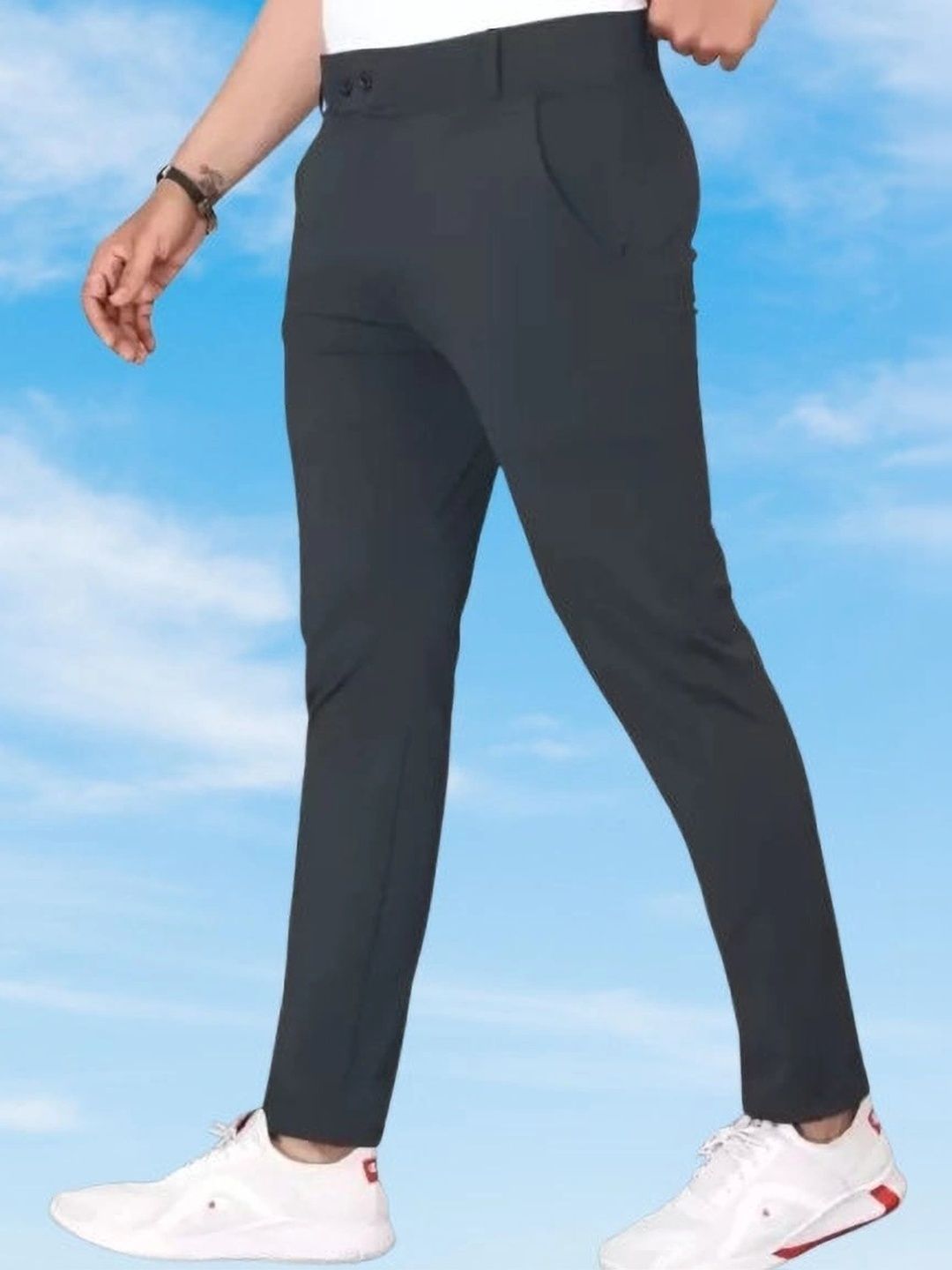 Nk staylish Men Smart Slim Fit Easy Wash Trousers-picture-58