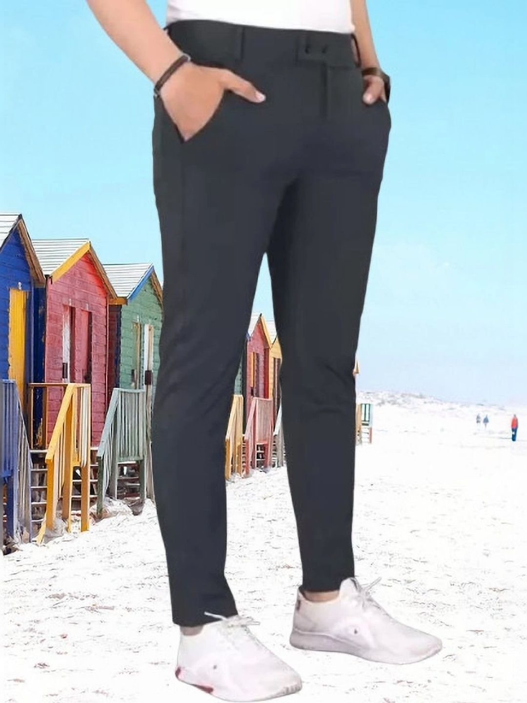 Nk staylish Men Smart Slim Fit Trousers-picture-18