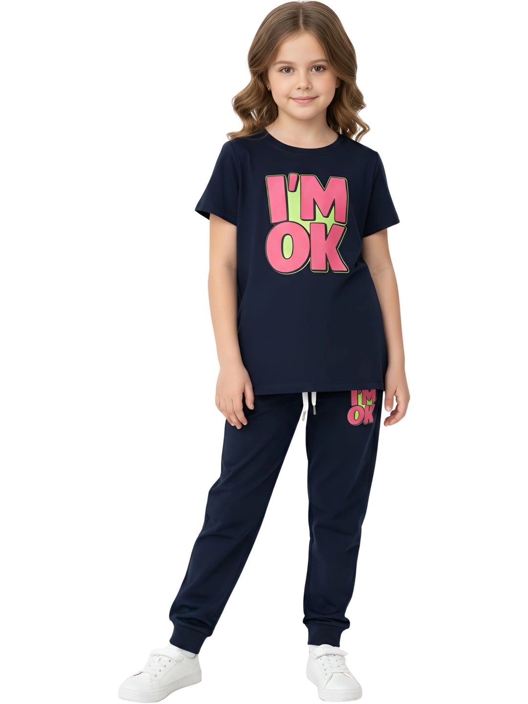 WEET Girls Printed T-shirt with Trousers-picture-38