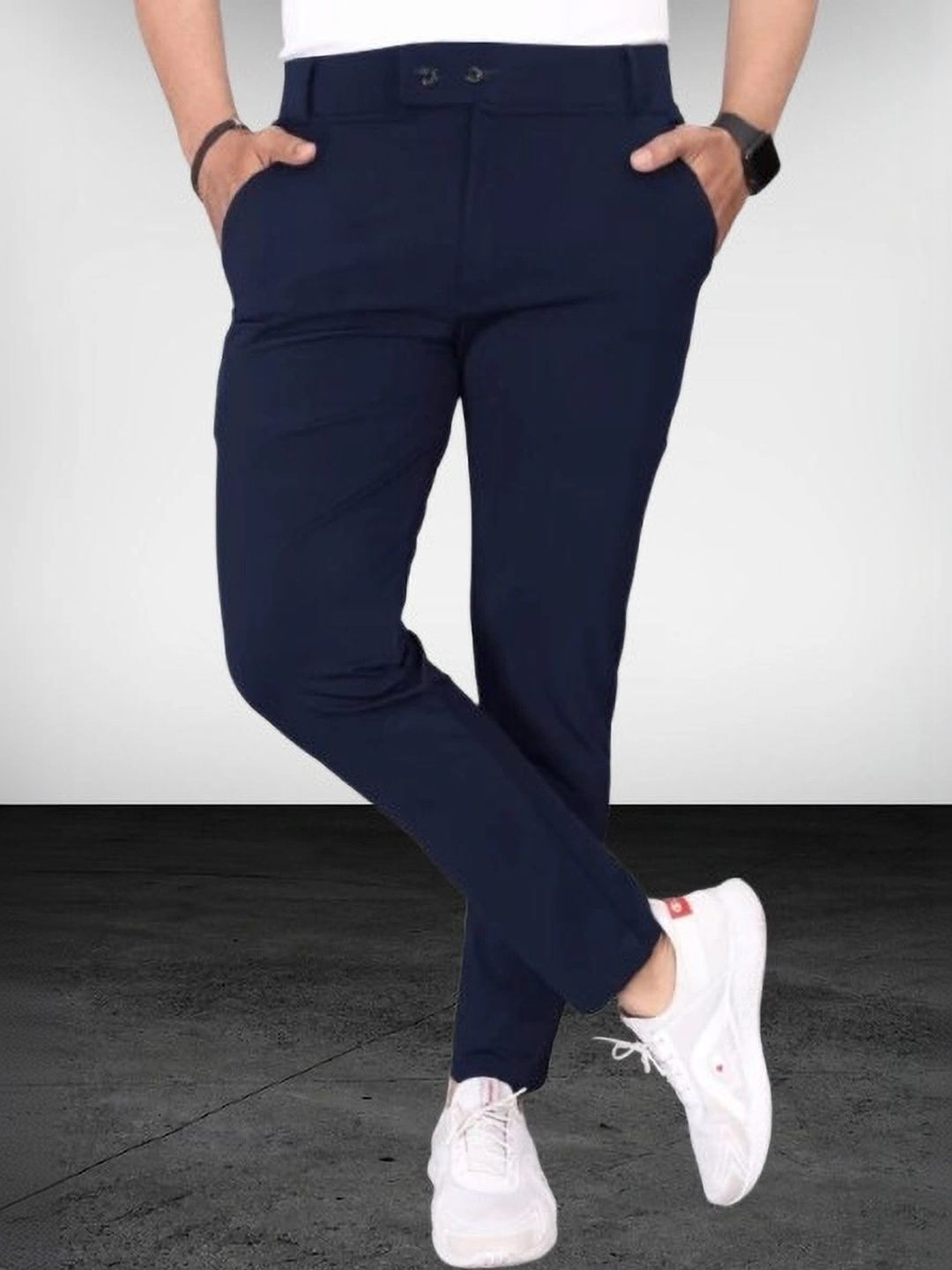 Nk staylish Men Smart Slim Fit Easy Wash Chinos Trousers-picture-12