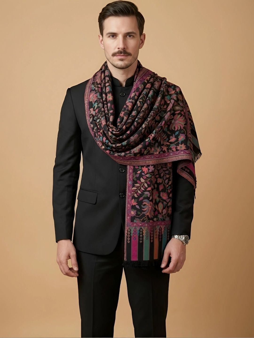 MUFFLY Men Embroidered Stole-picture-38