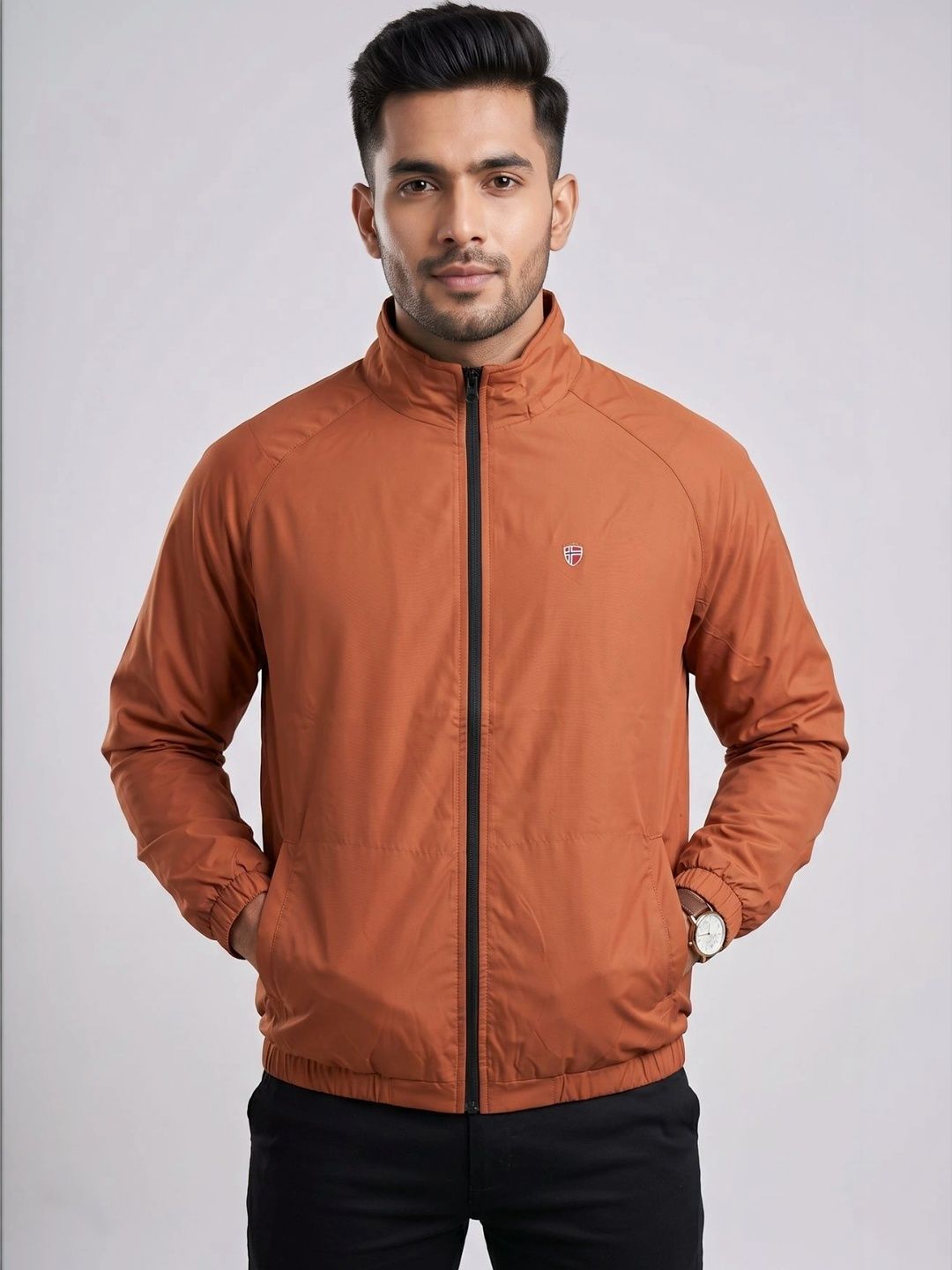 AXMANN Men Lightweight Running Bomber Jacket-picture-47