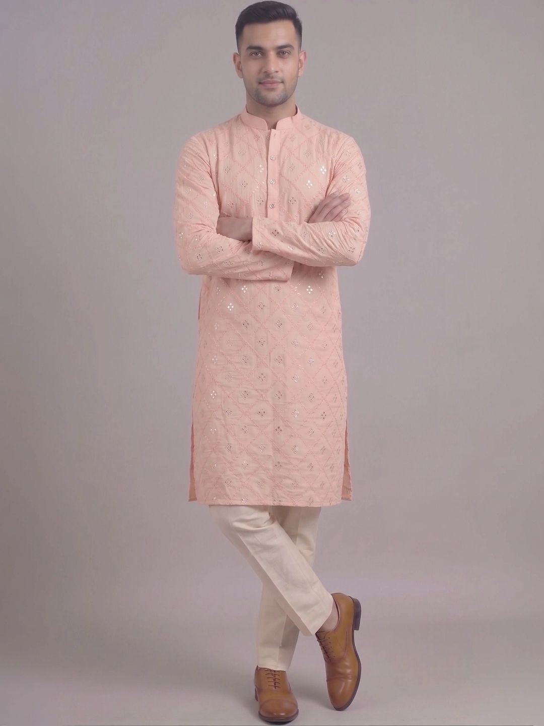 Anouk Men Embellished Mirror Work Kurta-picture-48