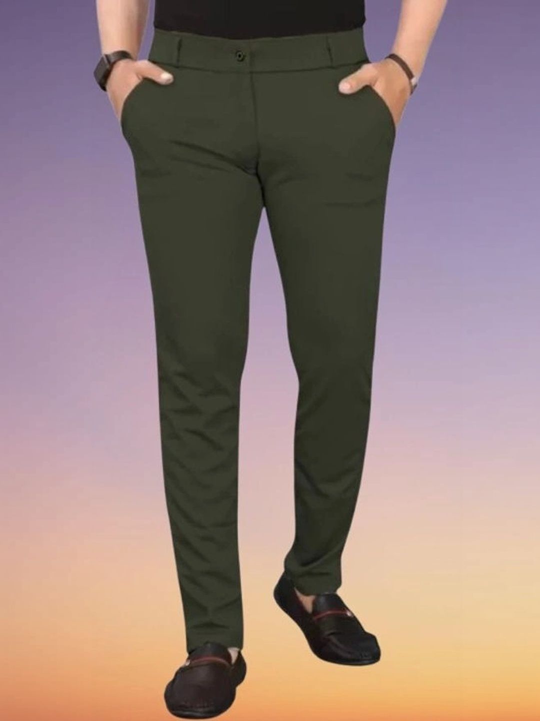 Nk staylish Men Smart Slim Fit Easy Wash Chinos Trousers-picture-26
