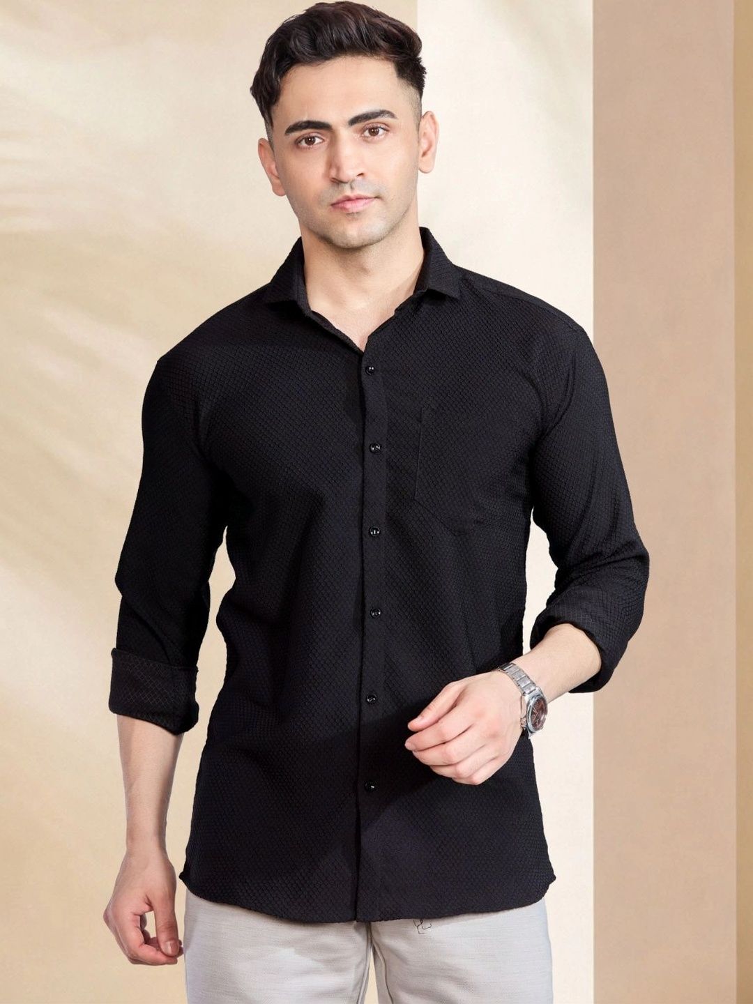 STONEBERG Men Smart Slim Fit Casual Shirt-image-43