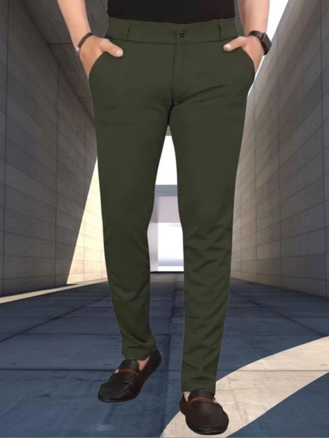 Nk staylish Men Smart Slim Fit Trousers-picture-38