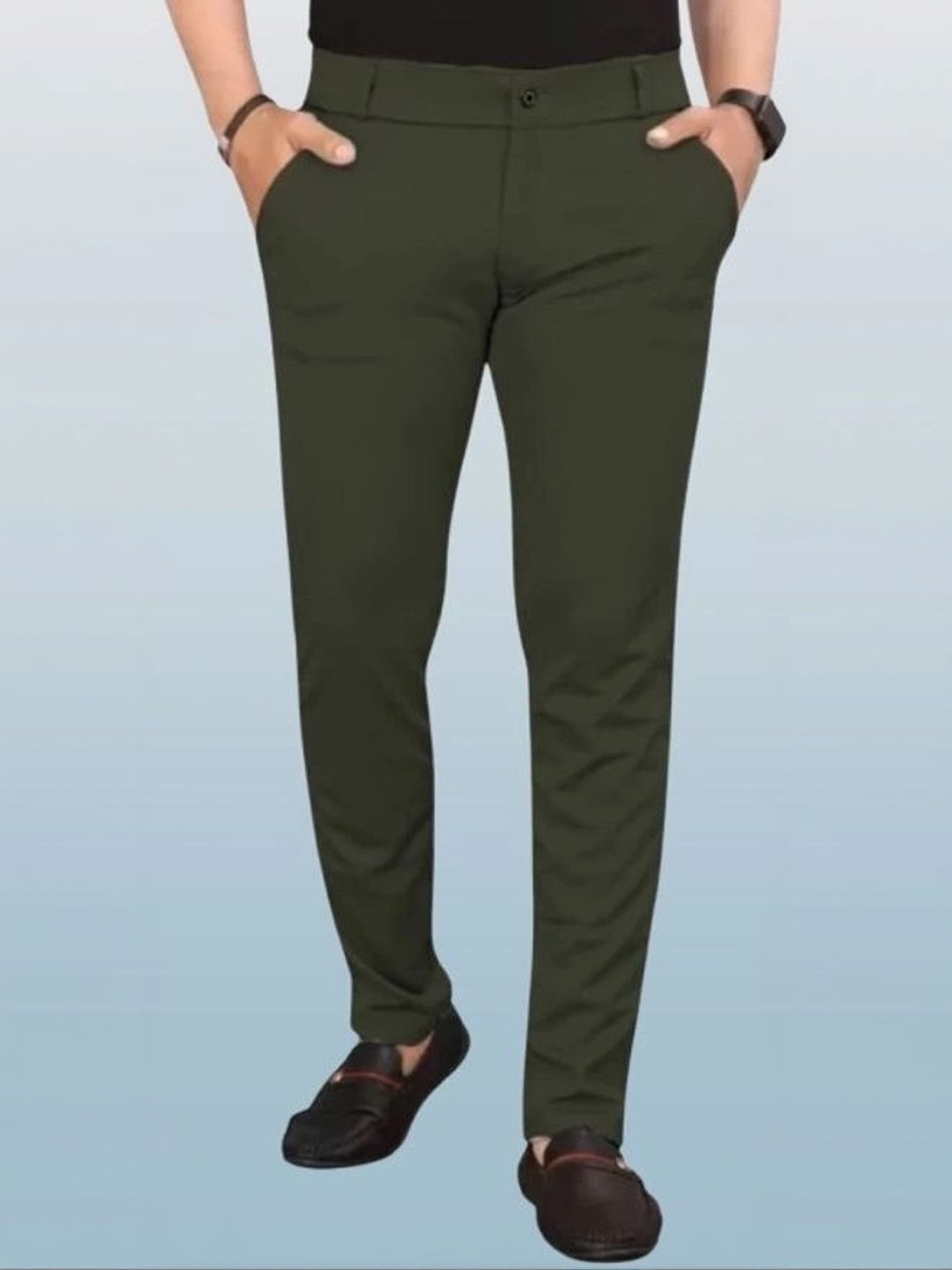 Nk staylish Men Smart Slim Fit Trousers-picture-55