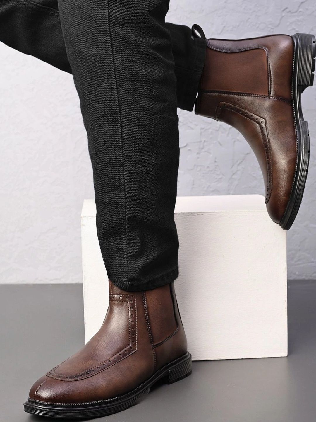 Killer Men Textured Round Toe Chelsea Boots-picture-26
