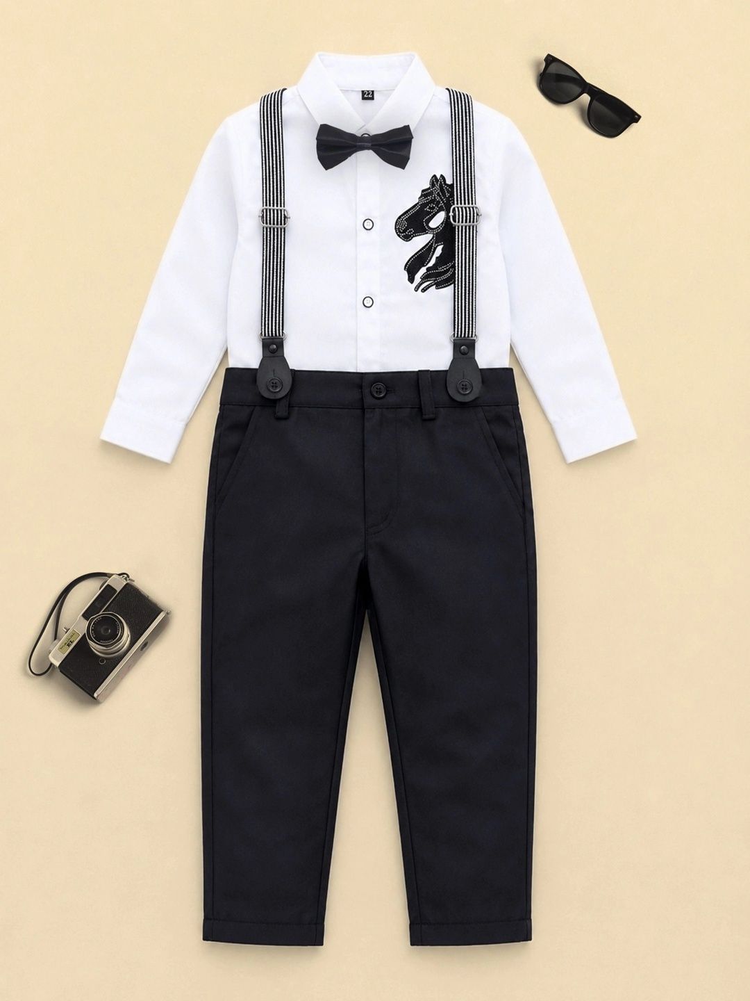 Sangria Boys Embellished Shirt with Trousers-picture-47