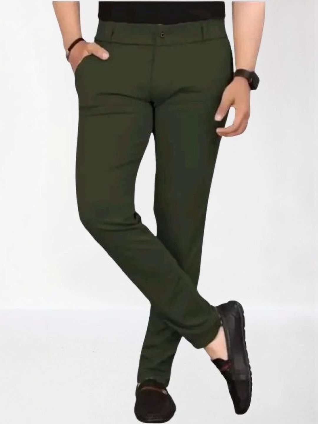 Nk staylish Men Smart Slim Fit Easy Wash Trousers-picture-47