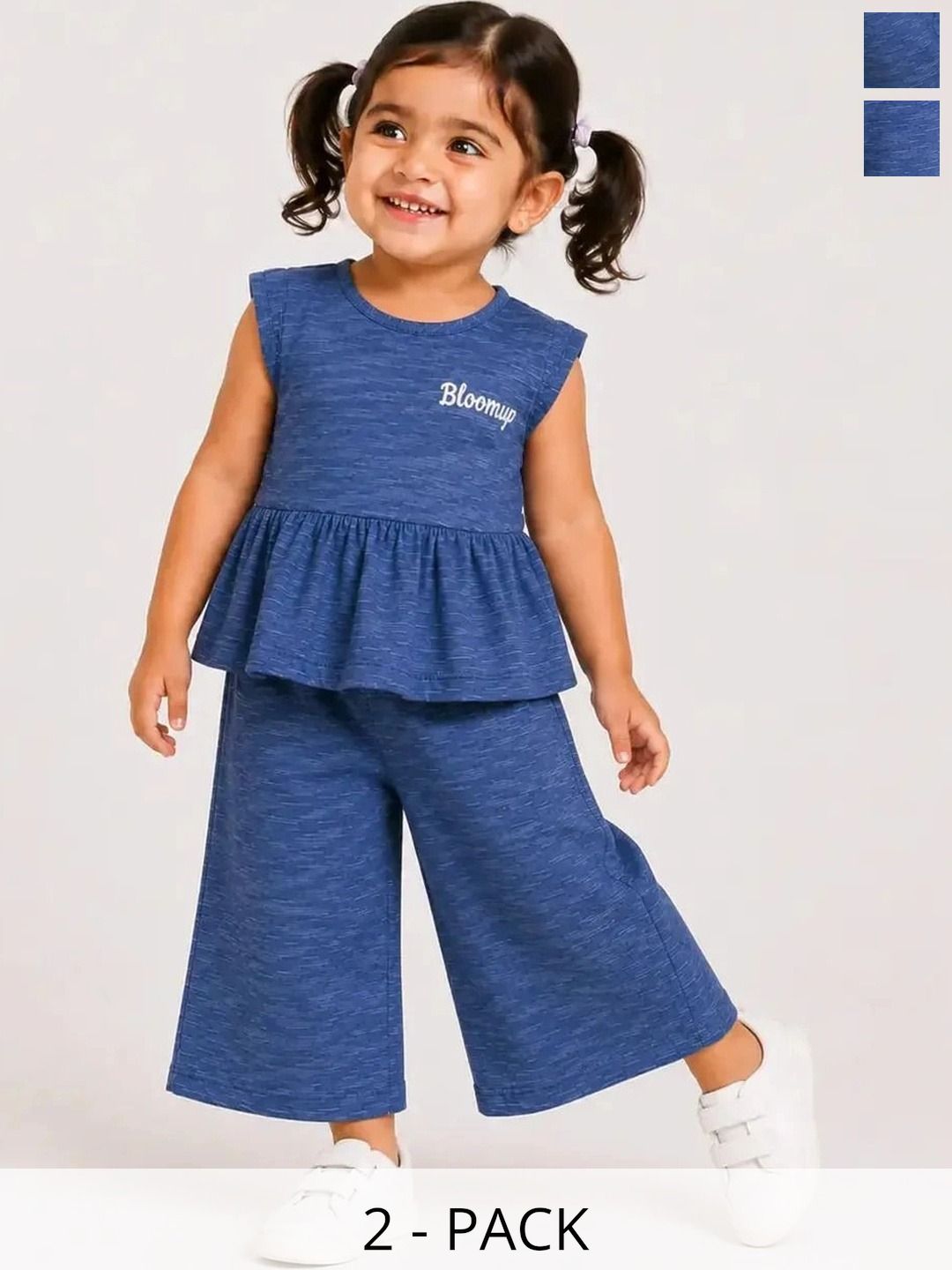 Bloomup Girls Printed Top with Palazzos-picture-33