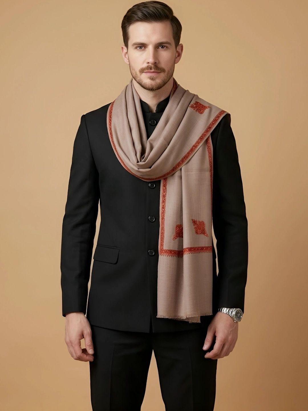 MUFFLY Men Embroidered Stole-picture-20