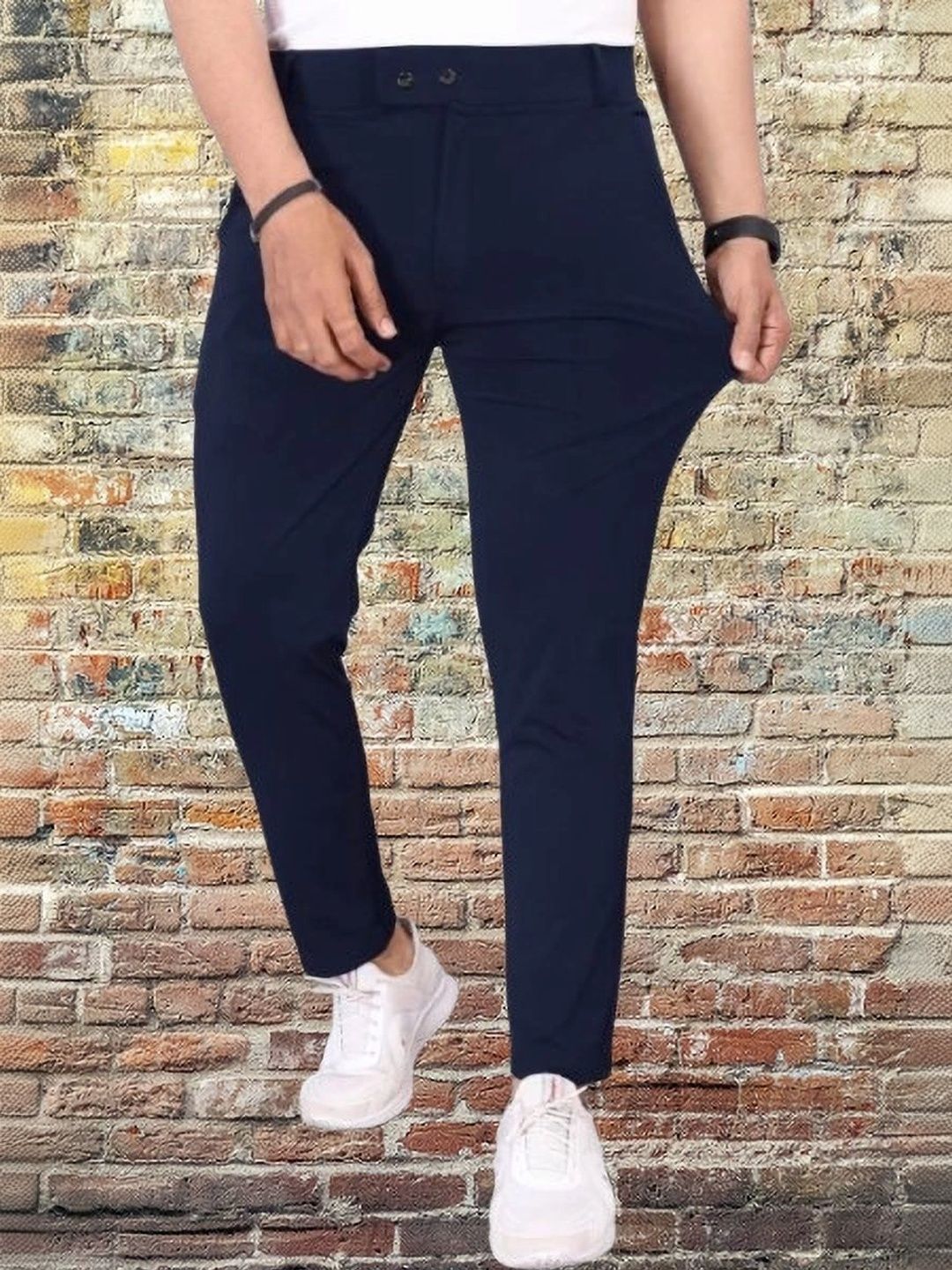 Nk staylish Men Smart Slim Fit Easy Wash Trousers-picture-26