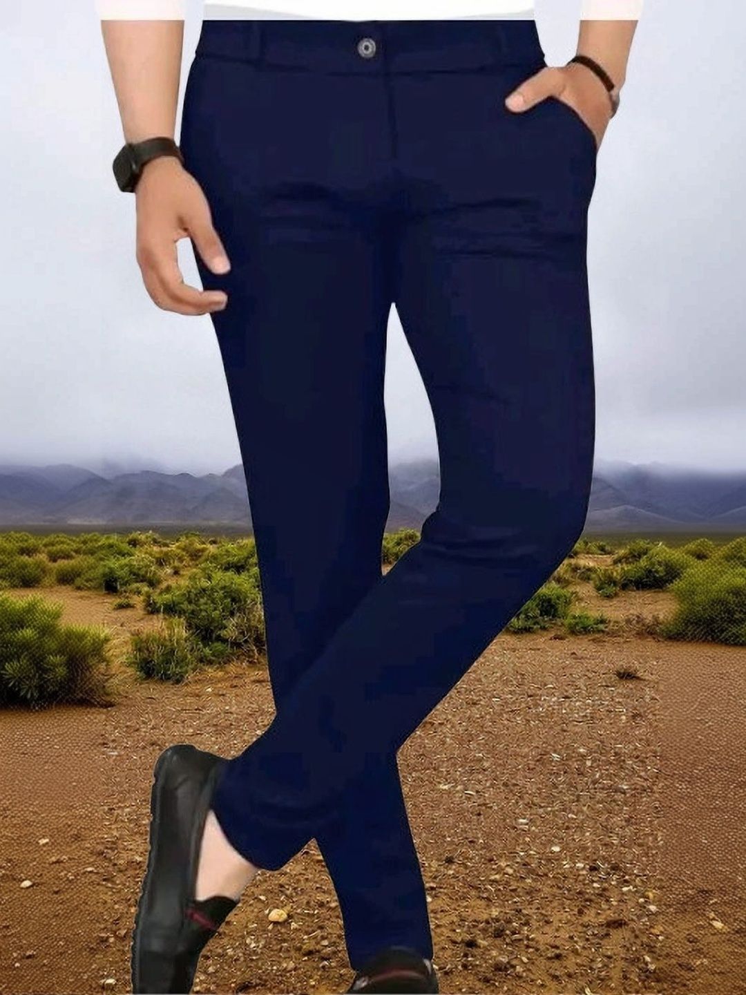 Nk staylish Men Smart Slim Fit Trousers-picture-32