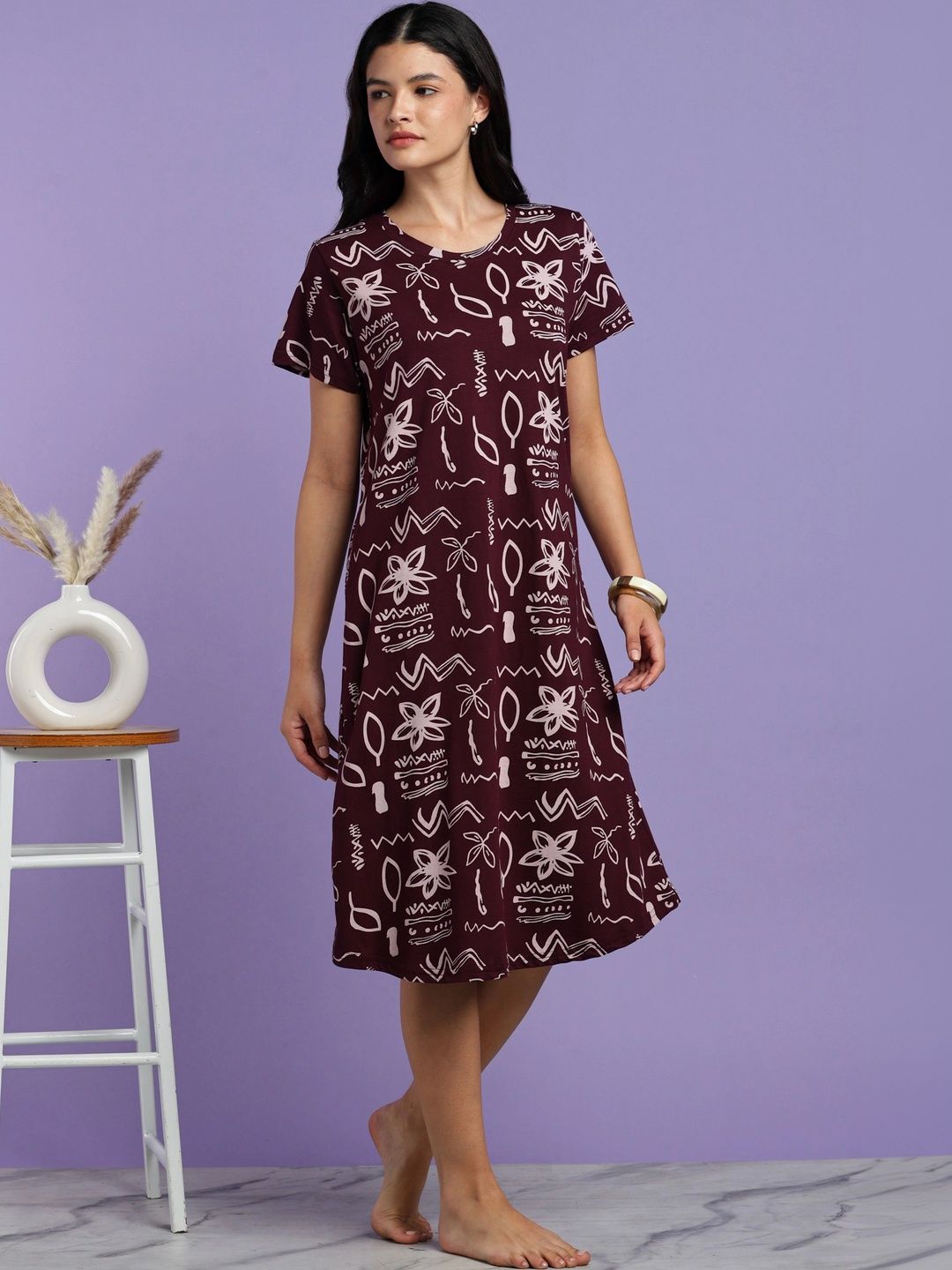 9shines Label Printed Nightdress-picture-55