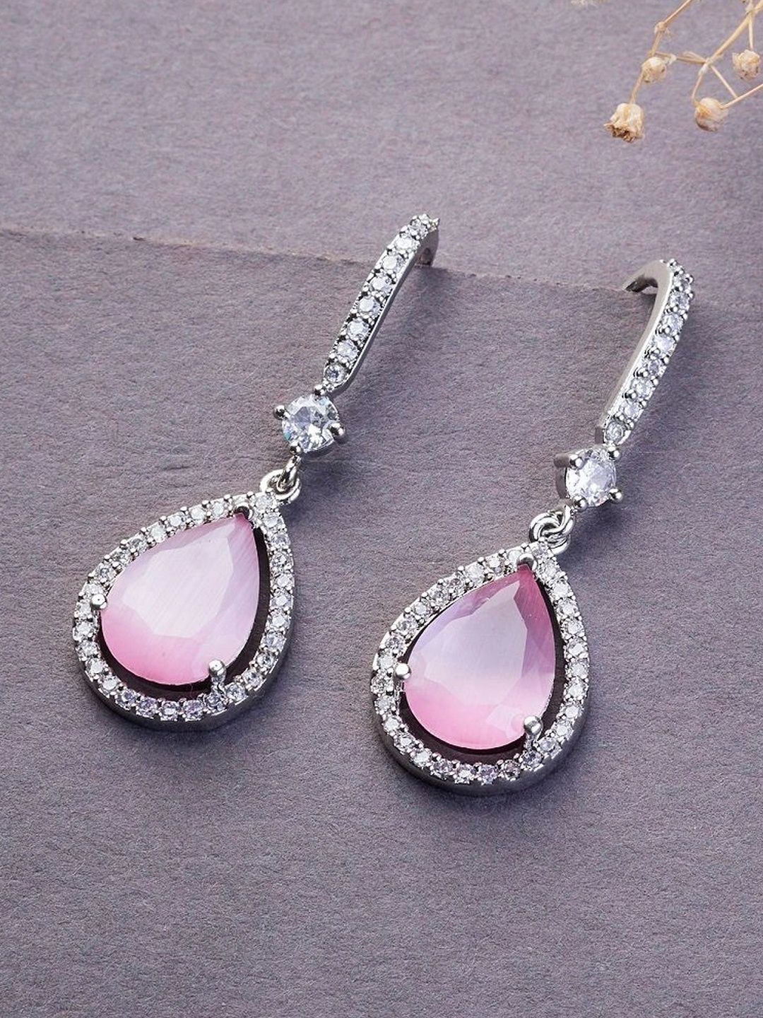 Opal Touch Teardrop Shaped Drop Earrings-picture-13