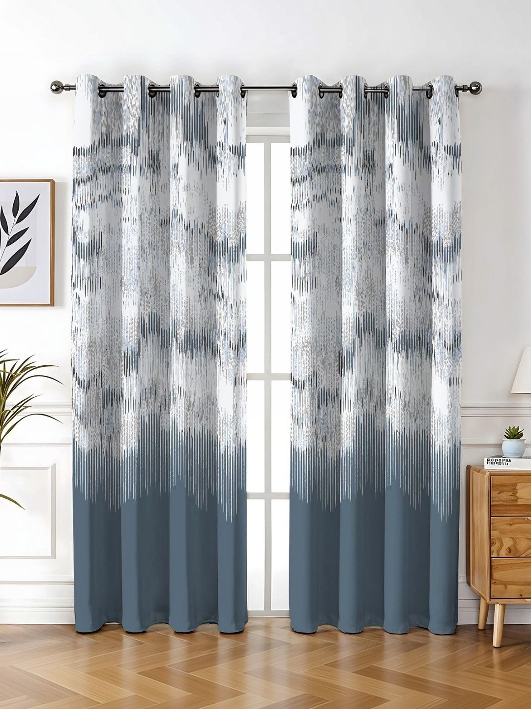 AAVIS DECOR Blue Room Darkening Long Door Curtain-picture-45