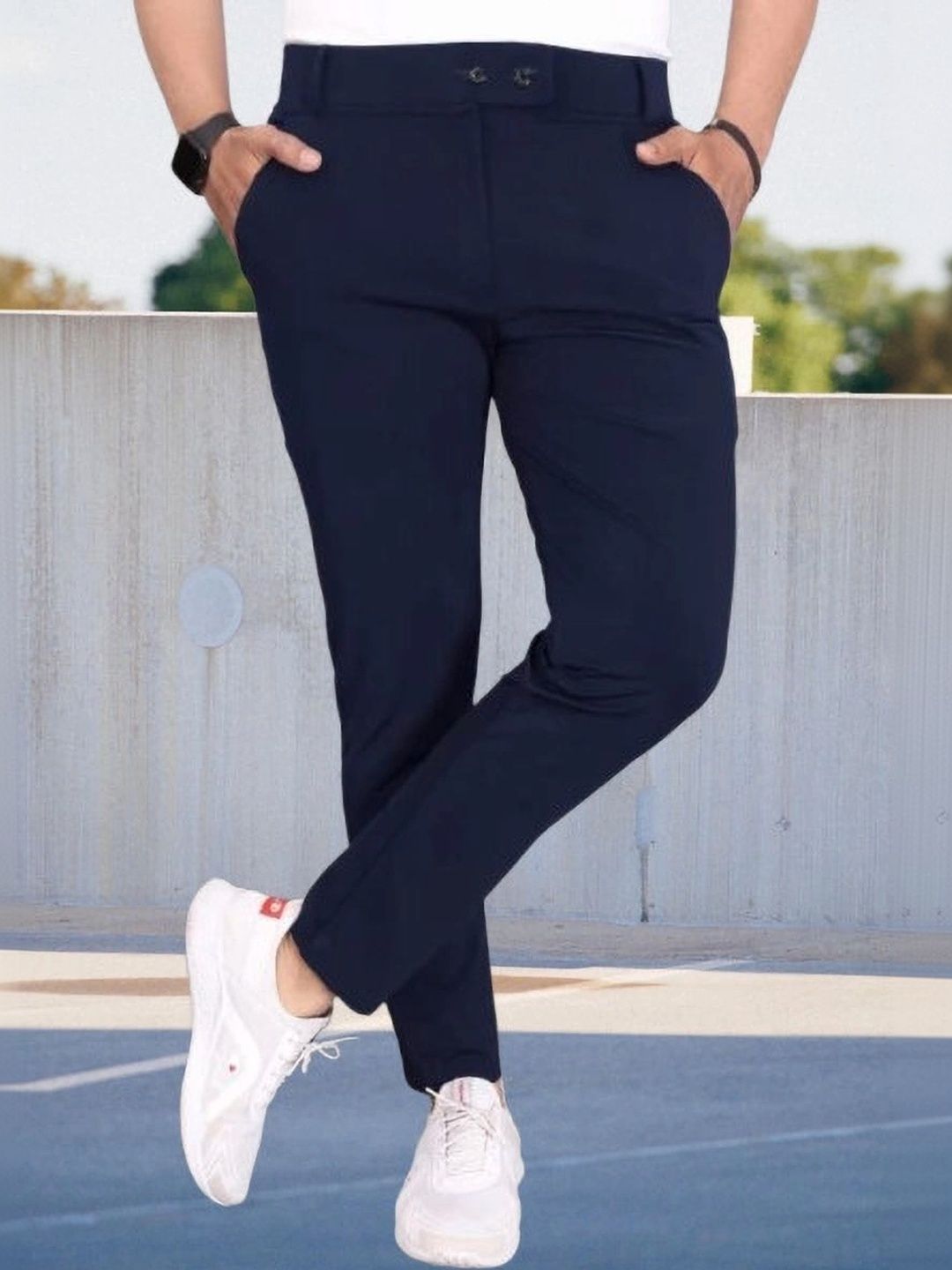 Nk staylish Men Smart Slim Fit Trousers-picture-44