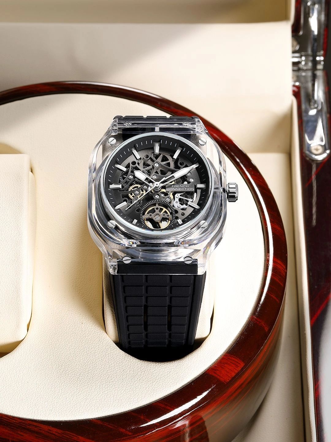 French Connection Men Skeleton Dial & Straps Analogue Automatic Watch FCG01B-picture-26