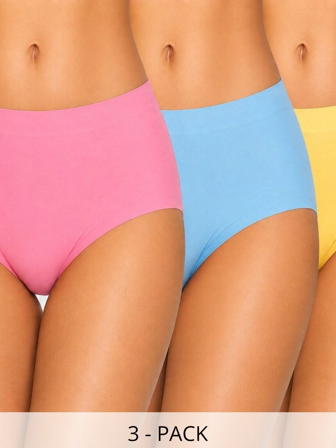 GLOVISH Women Pack of 3 Assorted Basic Briefs-picture-15
