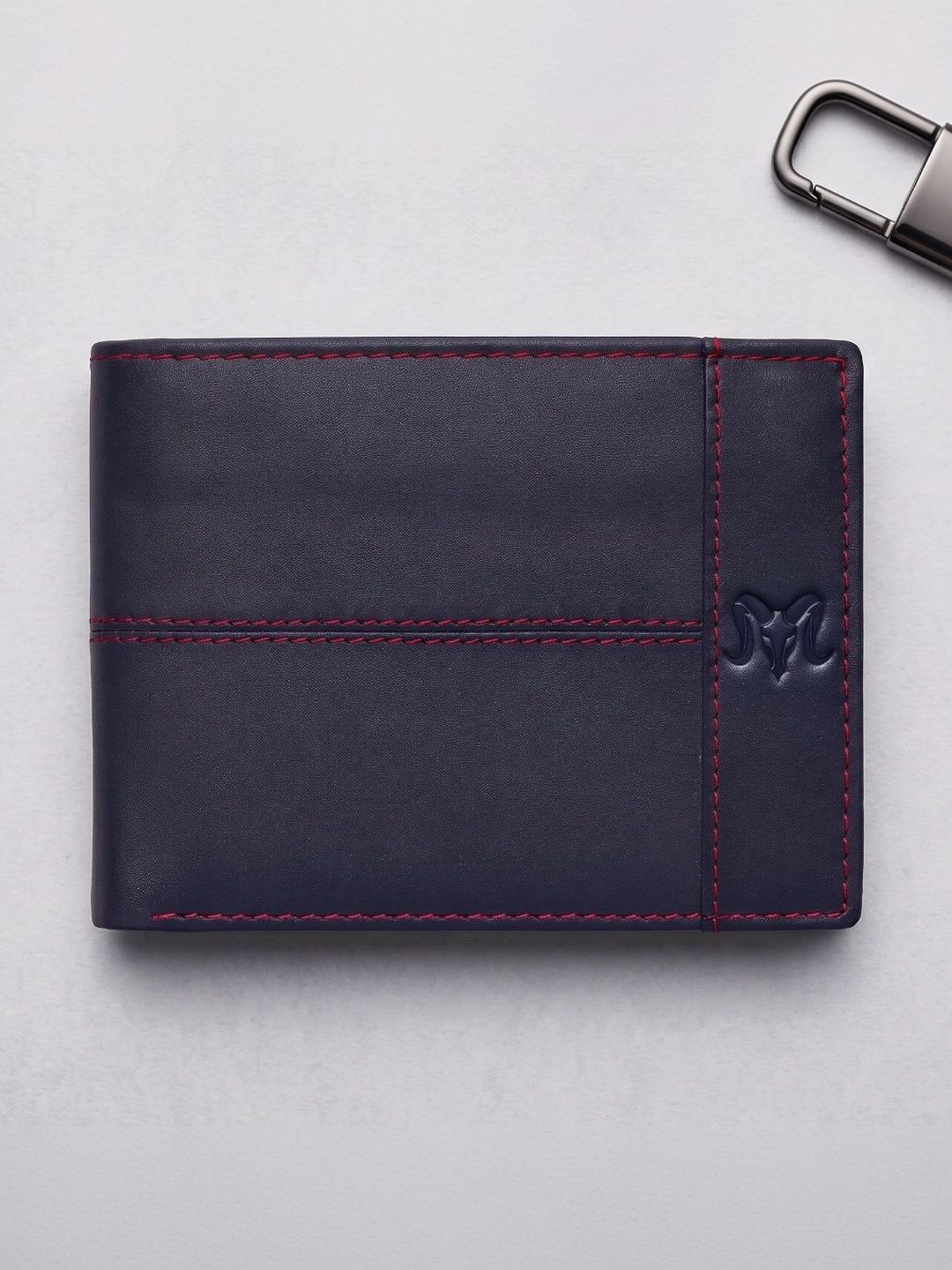 Aries Men Textured Leather Two Fold Wallet-picture-31